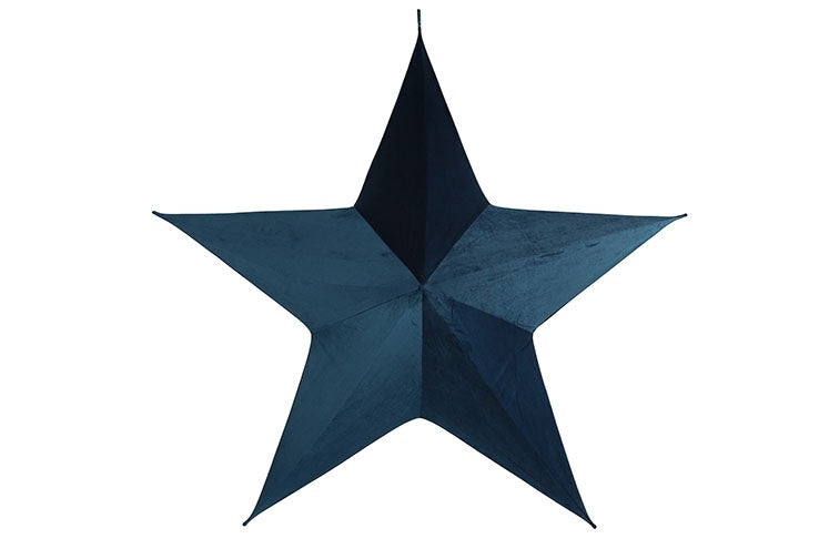 Christmas pendant star velvet Maria XXL petrol-Ø150CM