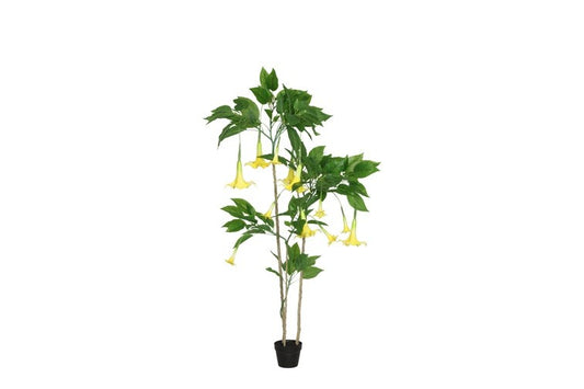 Kunstplant Datura S geel-L93B48H180CM