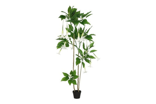 Kunstplant Datura S wit-L93B48H180CM