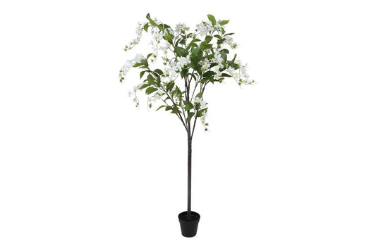 Kunstplant op stam Wisteria L wit-L220B130H120CM