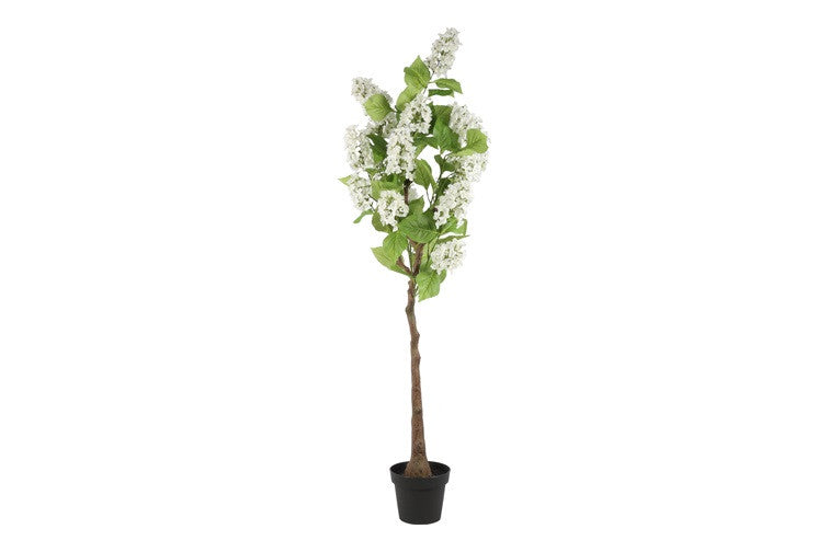Kunstpflanze auf Stamm Hortensie L weiß-L60B60H152CM
